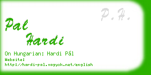 pal hardi business card